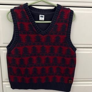 Janie and Jack Christmas Sweater Vest Toddler Size 3